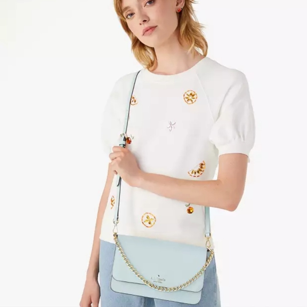 Blue Glow Madison Flap Convertible Crossbody - Picture 2 of 6